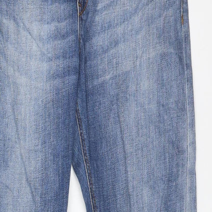 Womens UK Size 25 H&M Regular Fit Boyfriend Blue Jeans