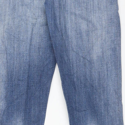 Womens UK Size 25 H&M Regular Fit Boyfriend Blue Jeans