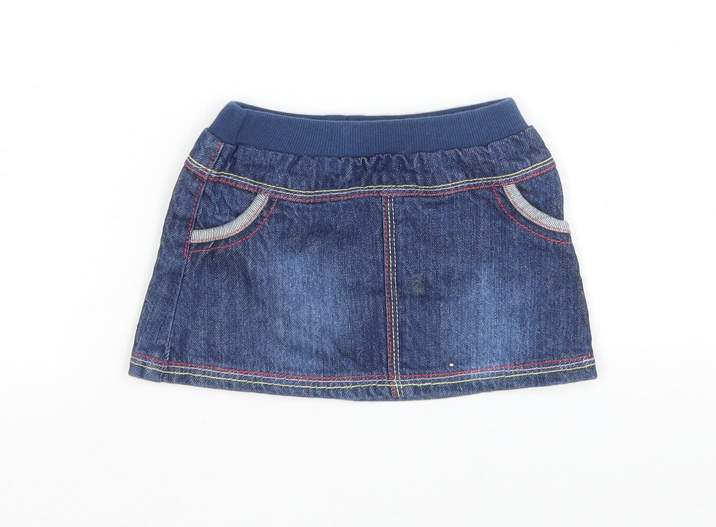 George Girls Blue  Cotton Mini Skirt Size 3-6 Months