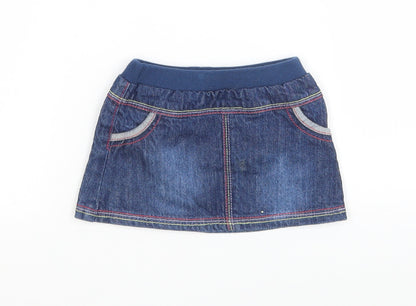George Girls Blue  Cotton Mini Skirt Size 3-6 Months