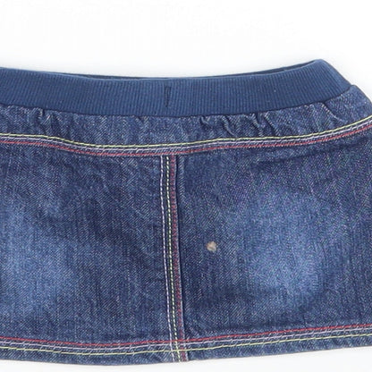 George Girls Blue  Cotton Mini Skirt Size 3-6 Months