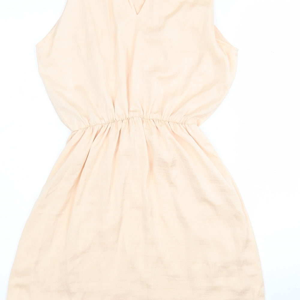 FOREVER 21 Womens Pink   Fit & Flare  Size S  Round Neck