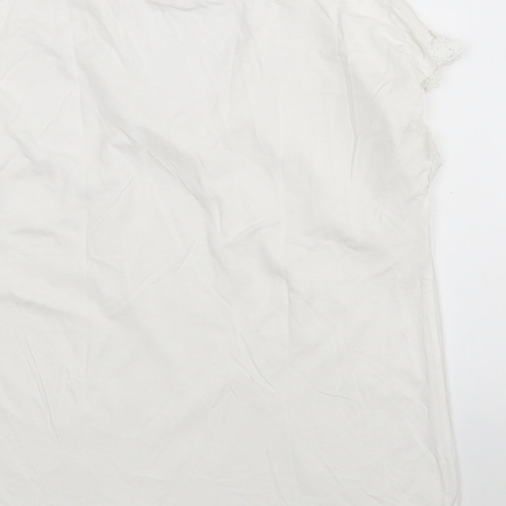NAfNaf Womens White   Basic Blouse Size XS V-Neck