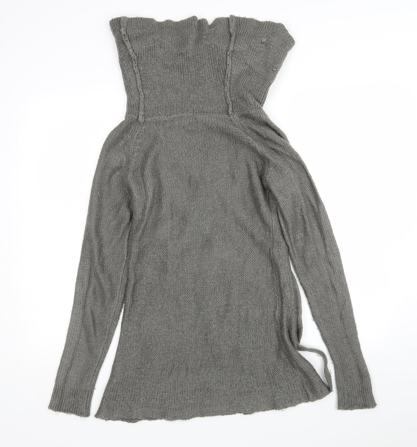 Me Fashion Womens Grey Roll Neck  Acrylic Pullover Jumper Size M