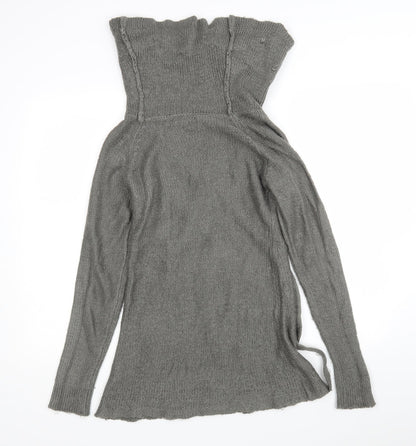 Me Fashion Womens Grey Roll Neck  Acrylic Pullover Jumper Size M