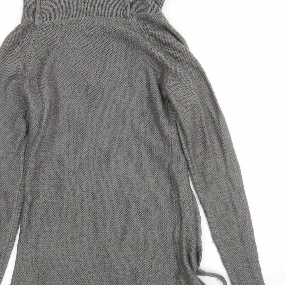 Me Fashion Womens Grey Roll Neck  Acrylic Pullover Jumper Size M