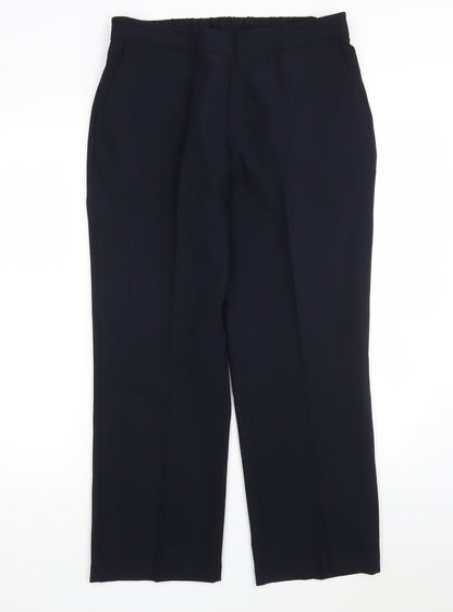 Bonmarché Womens Blue  Polyester Trousers  Size 14 L27 in Regular