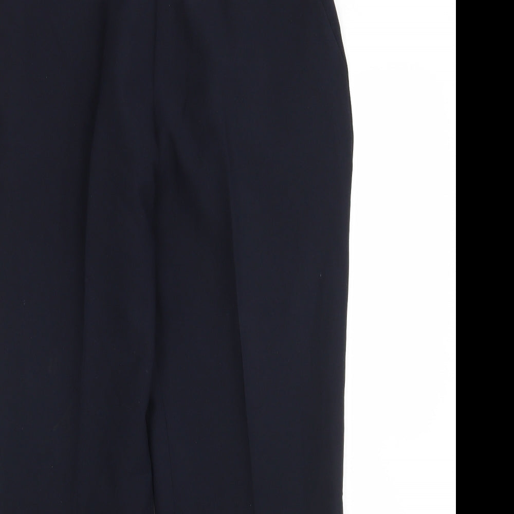 Bonmarché Womens Blue  Polyester Trousers  Size 14 L27 in Regular