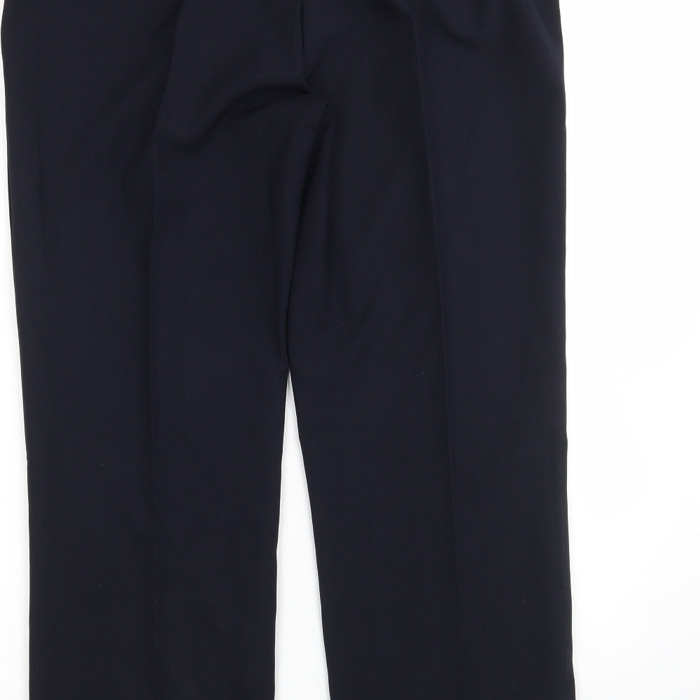 Bonmarché Womens Blue  Polyester Trousers  Size 14 L27 in Regular