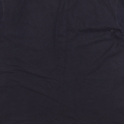 H&M Mens Blue  Cotton  Polo Size XL Round Neck