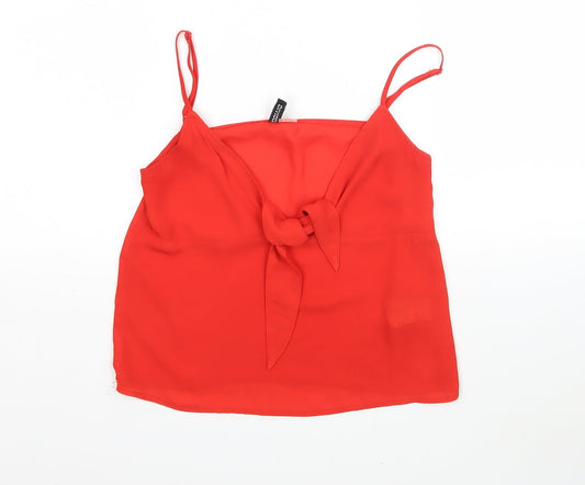 Womens UK Size 6 H&M Red Basic Tank