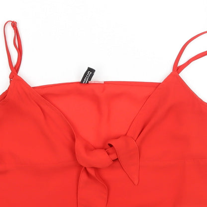 Womens UK Size 6 H&M Red Basic Tank