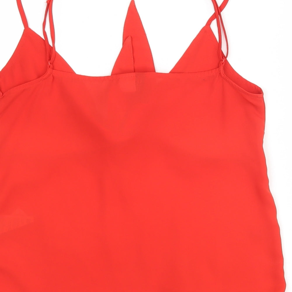 Womens UK Size 6 H&M Red Basic Tank
