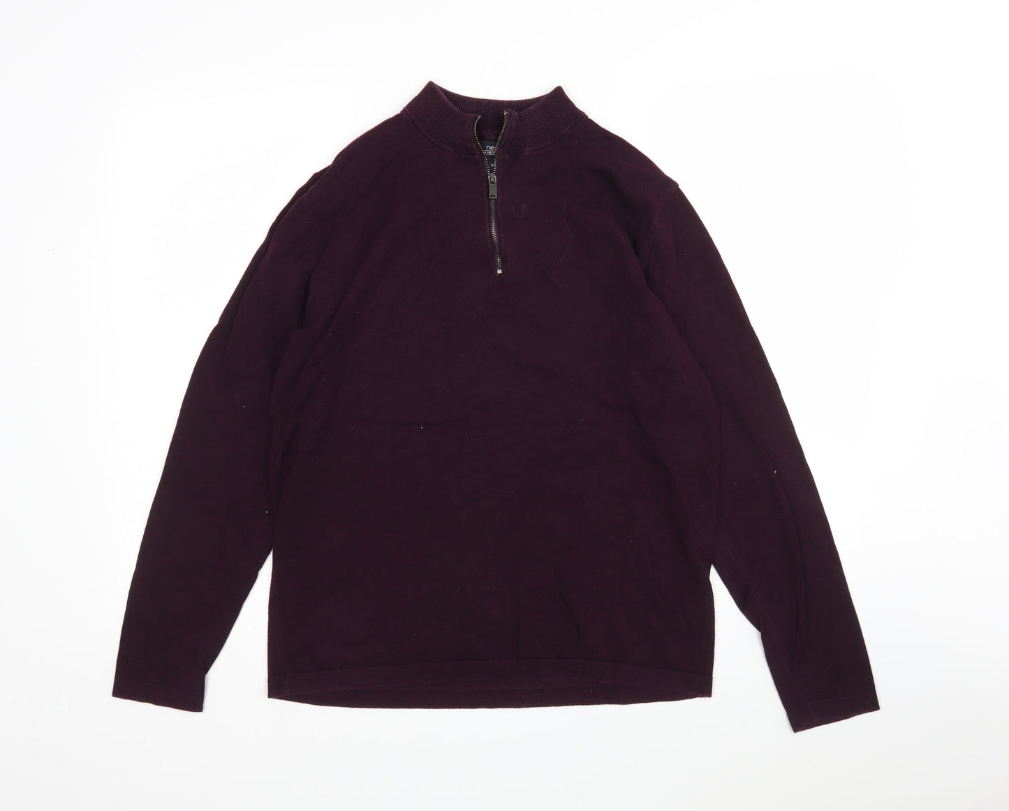NEXT Mens Purple Round Neck  Cotton Pullover Jumper Size M
