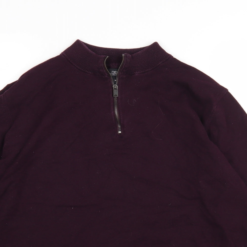 NEXT Mens Purple Round Neck  Cotton Pullover Jumper Size M