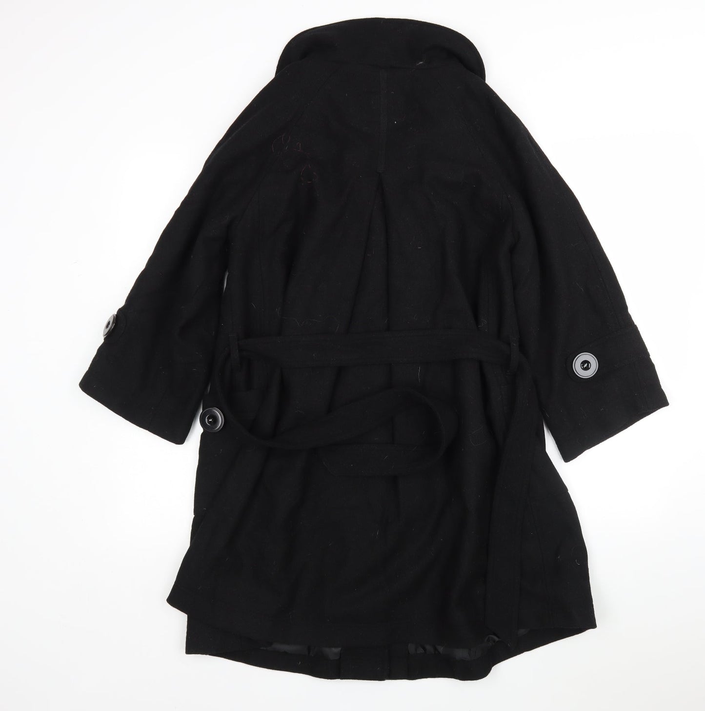 New Look Womens Black   Overcoat Coat Size 12