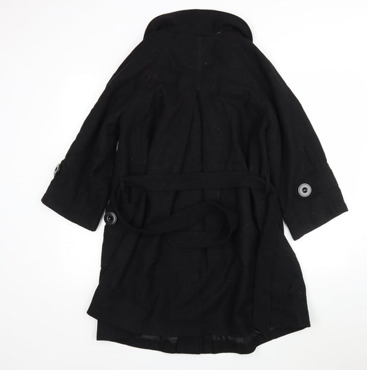 New Look Womens Black   Overcoat Coat Size 12