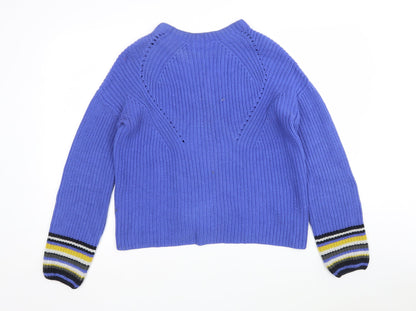 NEXT Womens Blue Round Neck  Cotton Pullover Jumper Size 10