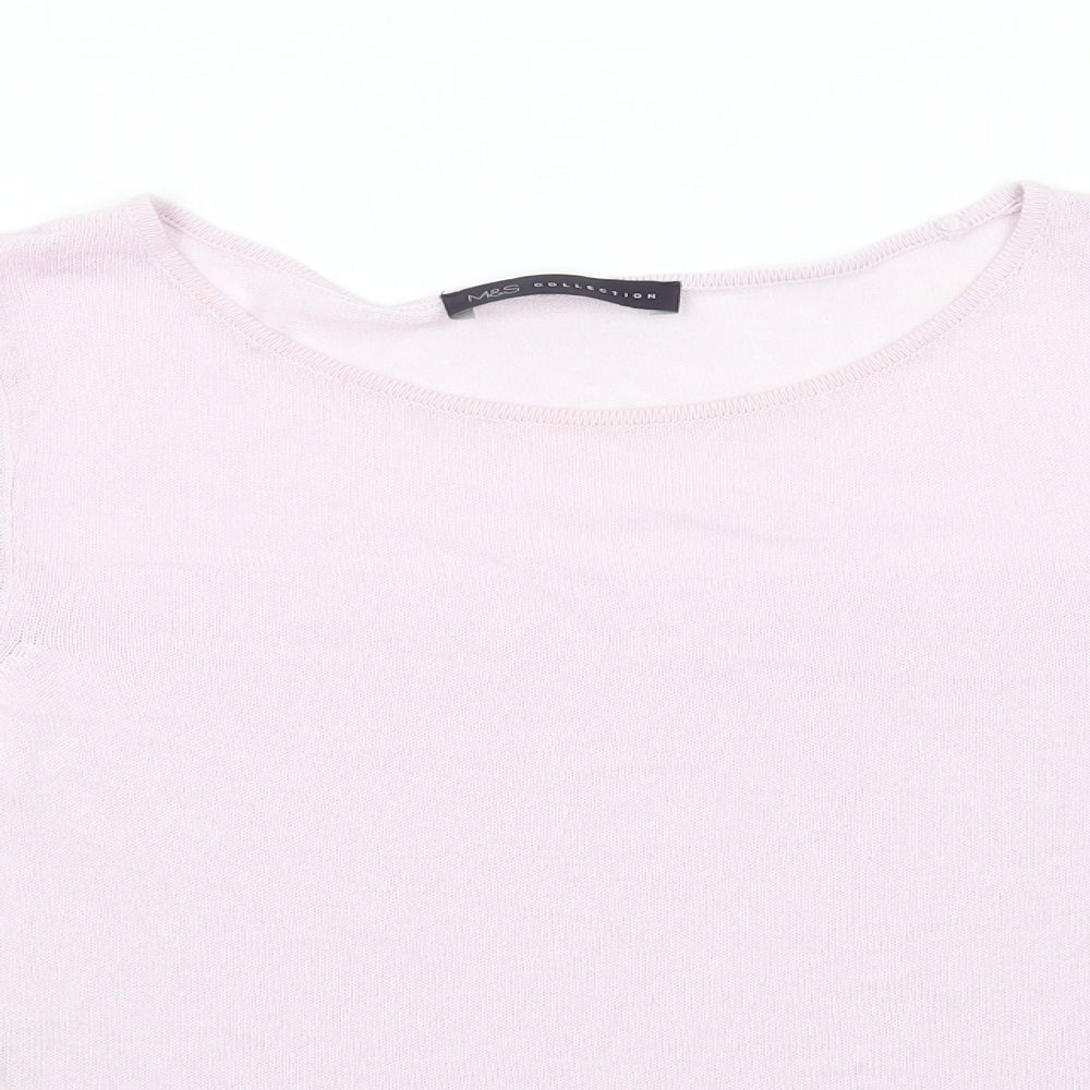 Womens UK Size 8 Marks and Spencer Pink Pullover Jumper