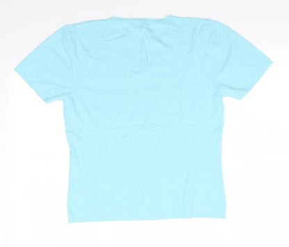 Artigiano Womens Blue V-Neck  Viscose Pullover Jumper Size 16   - Turquoise