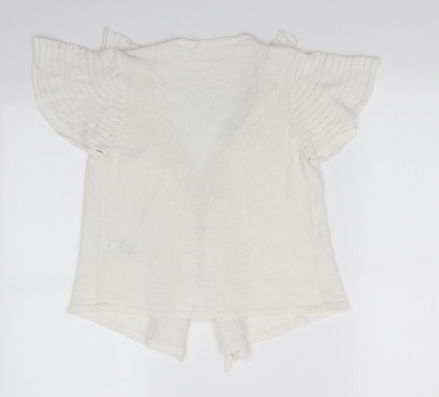 Womens UK Size 10 Marks and Spencer White Cardigan Jumper