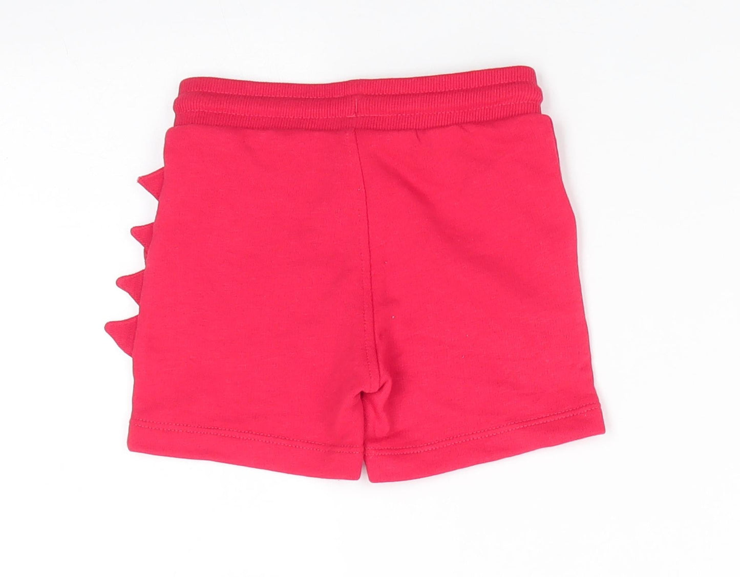Matalan Boys Red  Cotton Sweatpants Trousers Size 9-12 Months   - Dinasour Fin like seam