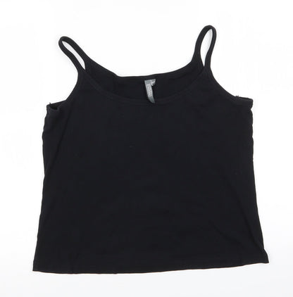 Originals Womens Black  Cotton Camisole T-Shirt Size 20 Round Neck