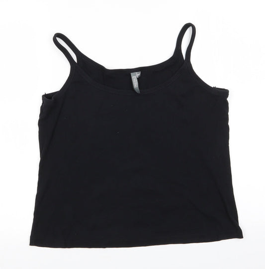 Originals Womens Black  Cotton Camisole T-Shirt Size 20 Round Neck