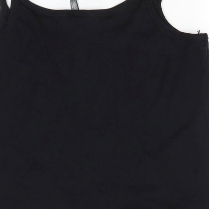Originals Womens Black  Cotton Camisole T-Shirt Size 20 Round Neck