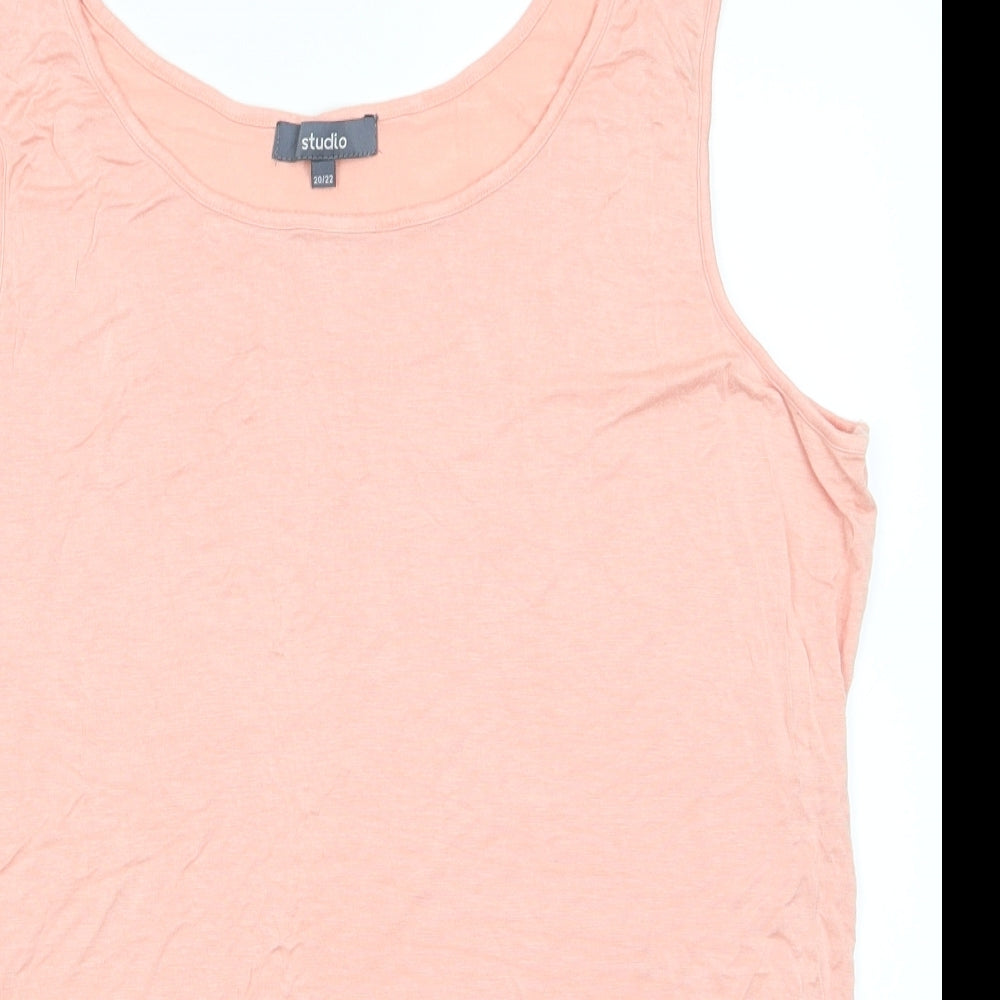 Womens UK Size 20 Studio Orange Basic Tank