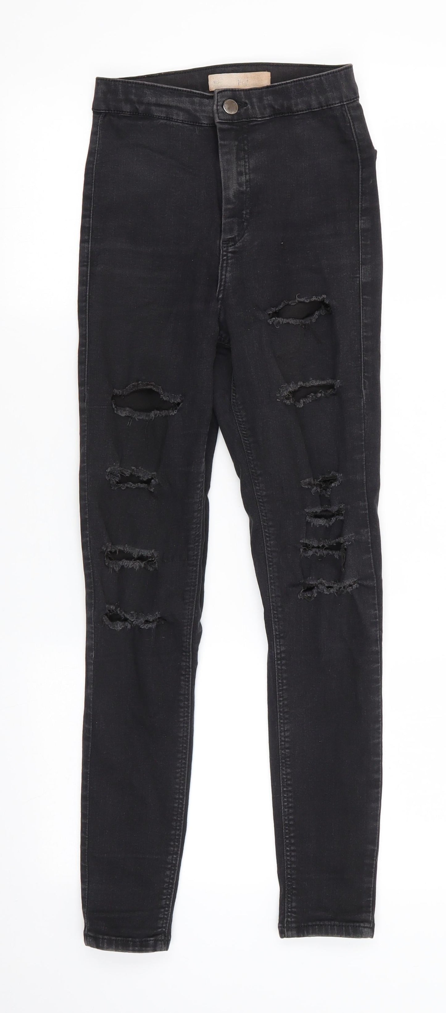 Mens UK Size 26 in Topshop Regular Fit Skinny Black Jeans