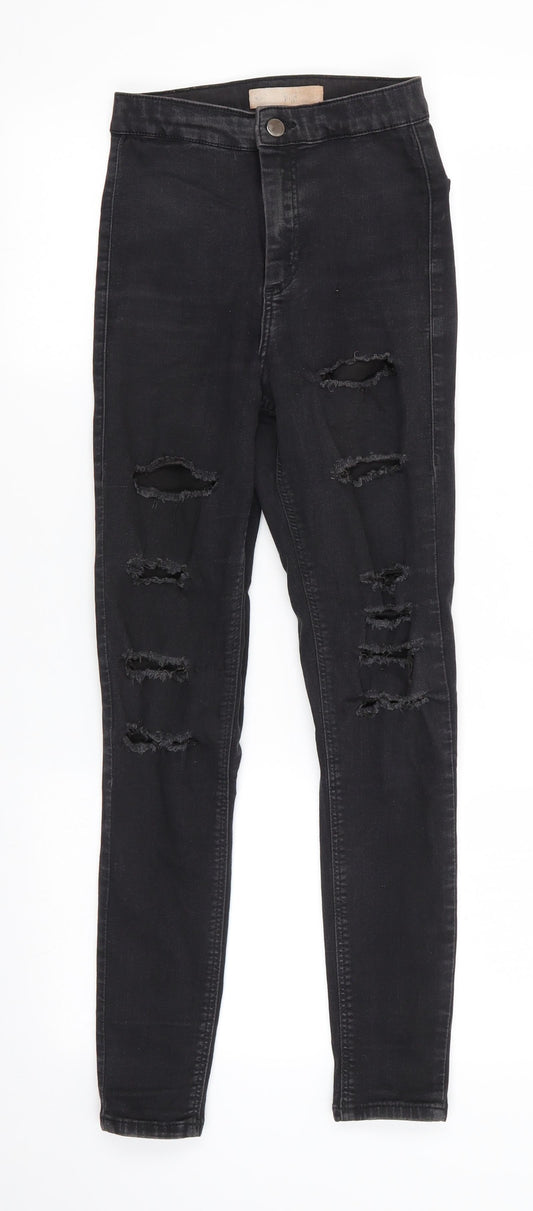 Mens UK Size 26 in Topshop Regular Fit Skinny Black Jeans