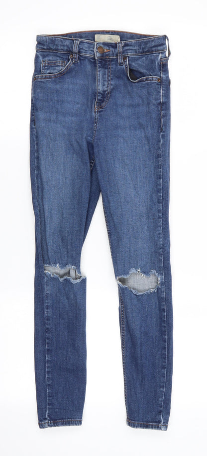 Mens UK Size 26 in Topshop Regular Fit Skinny Blue Jeans