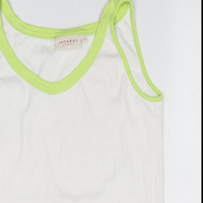 Jackpot Mens White   Basic Tank  Round Neck