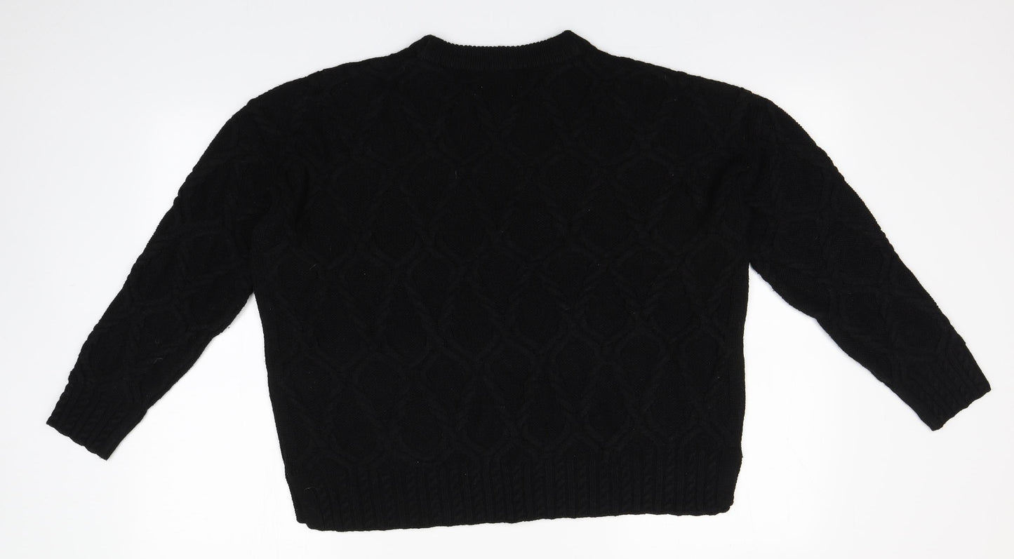 Womens UK Size L Papaya Black Pullover Jumper