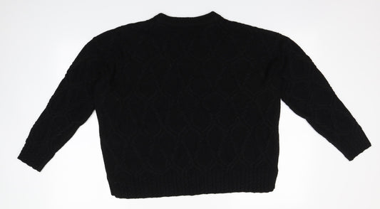 Womens UK Size L Papaya Black Pullover Jumper