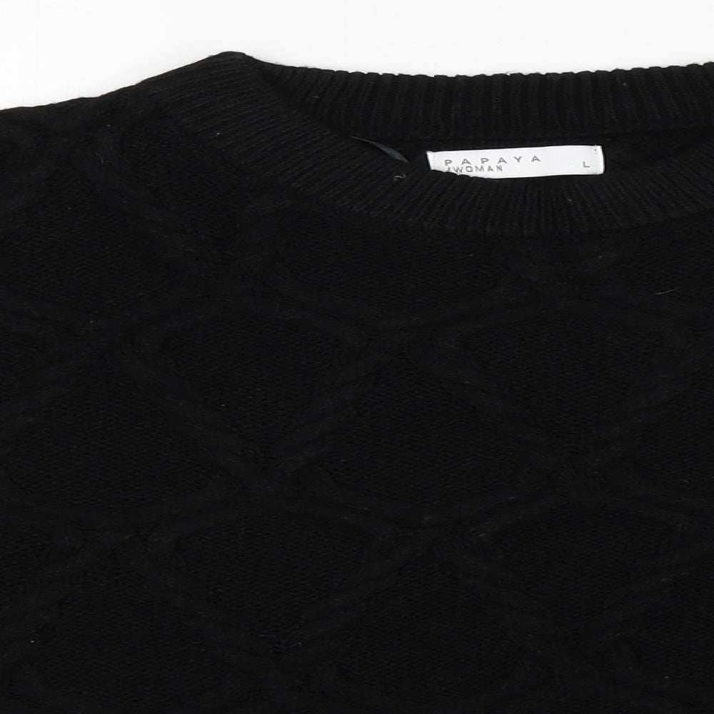 Womens UK Size L Papaya Black Pullover Jumper