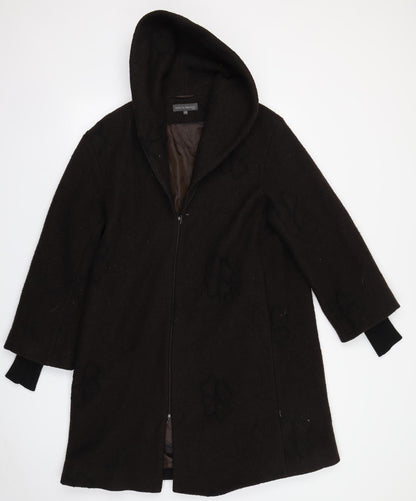 Womens UK Size 10 EVELIN BRANDT Brown Overcoat