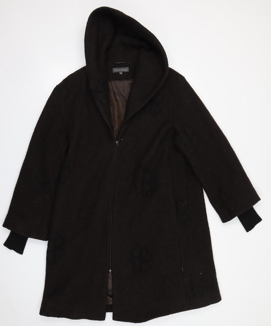 Womens UK Size 10 EVELIN BRANDT Brown Overcoat
