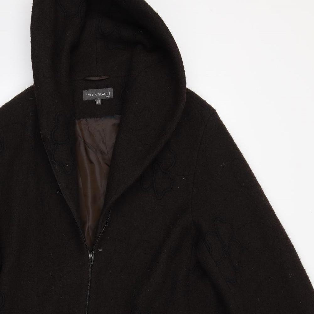 Womens UK Size 10 EVELIN BRANDT Brown Overcoat