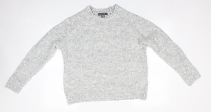Primark Womens Grey Round Neck  Acrylic Pullover Jumper Size 14