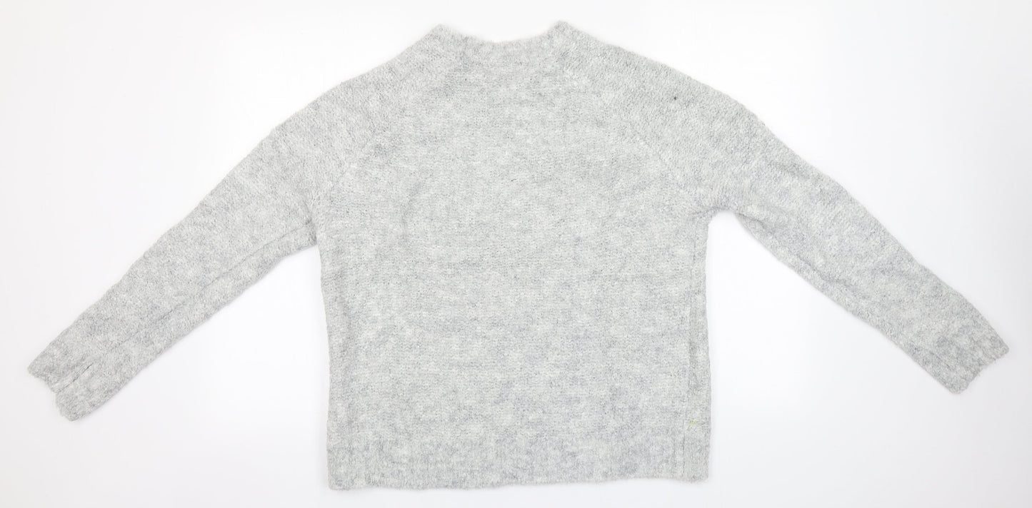 Primark Womens Grey Round Neck  Acrylic Pullover Jumper Size 14