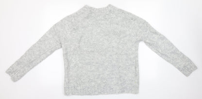 Primark Womens Grey Round Neck  Acrylic Pullover Jumper Size 14
