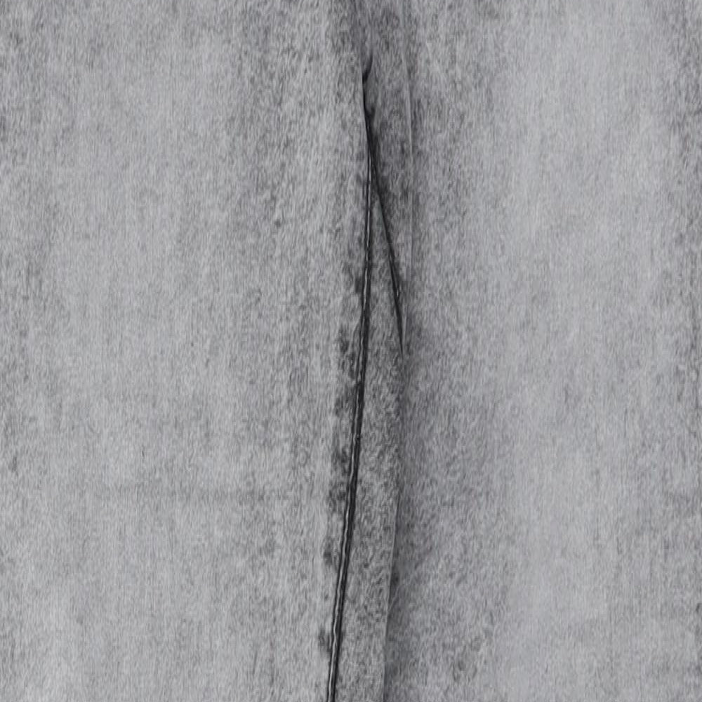 Denim & Co. Womens Grey  Cotton Trousers  Size 12 L28 in Regular