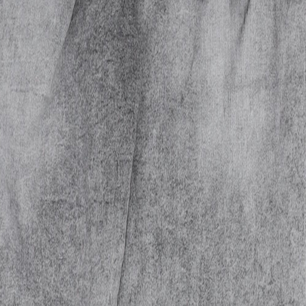 Denim & Co. Womens Grey  Cotton Trousers  Size 12 L28 in Regular