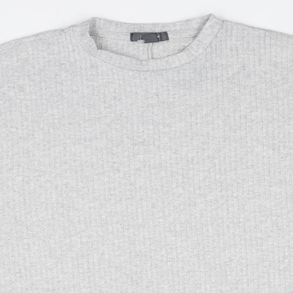 Primark Womens Grey Round Neck  Polyester Pullover Jumper Size 14