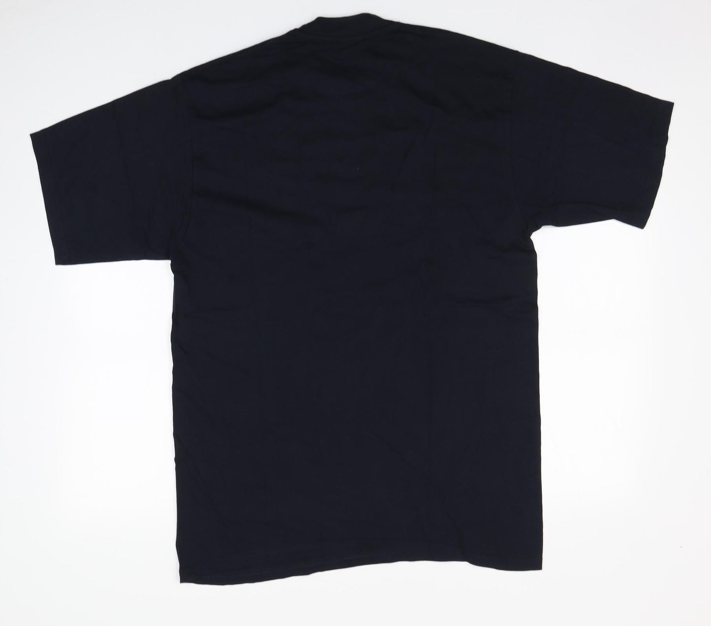 Besco Mens Blue  Cotton  T-Shirt Size L Round Neck