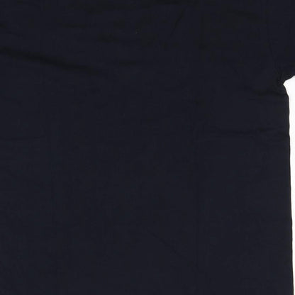 Besco Mens Blue  Cotton  T-Shirt Size L Round Neck