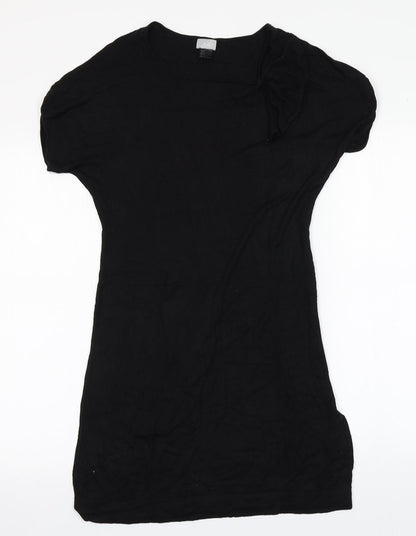 H&M Womens Black  Viscose A-Line  Size S  Round Neck