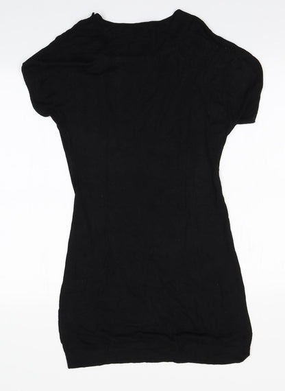 H&M Womens Black  Viscose A-Line  Size S  Round Neck
